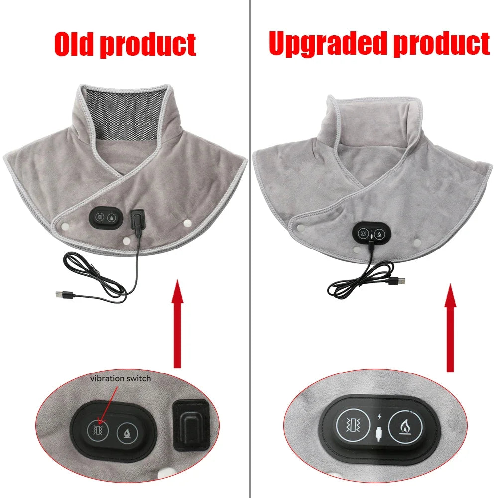 Electric Heating shoulder Neck Pad Massager USB Cervical Brace Wrap Thermal Compress Relieve Pain Fatigue Warm Back Brace Tool Selectia