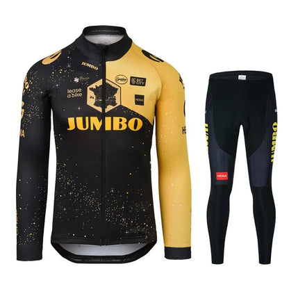 Jumbo Team Otoño Manga Larga Nueva Carrera MTB Primavera Conjunto de Jersey Largo de Ciclismo Bicicleta Ciclismo Ropa Uniforme Ropa Ciclismo