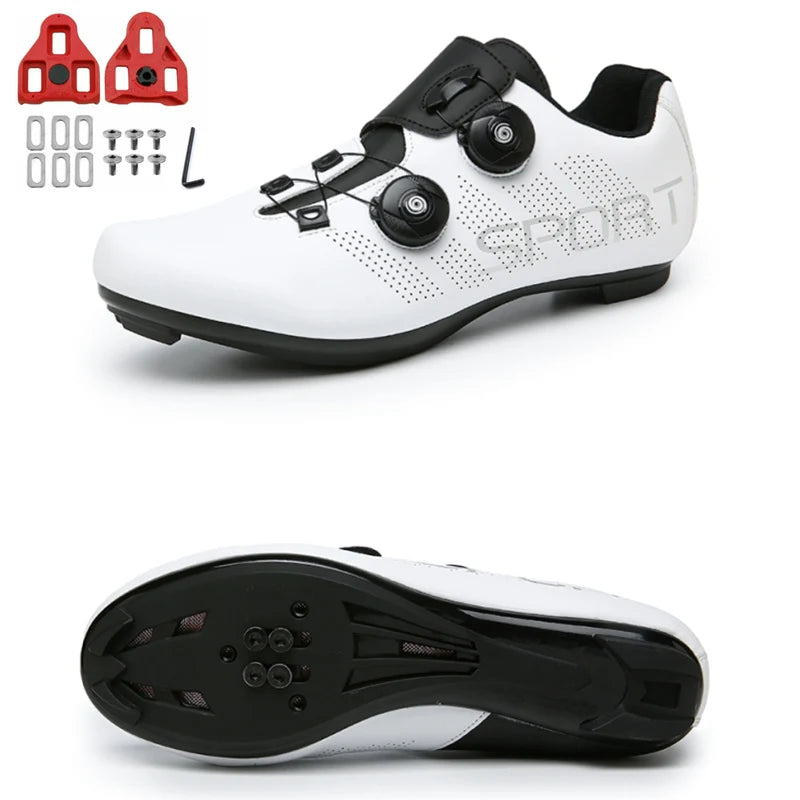 Zapatillas de ciclismo ultraligeras con autobloqueo para hombre, calzado deportivo unisex con calas SPD, para carreras y ciclismo de montaña