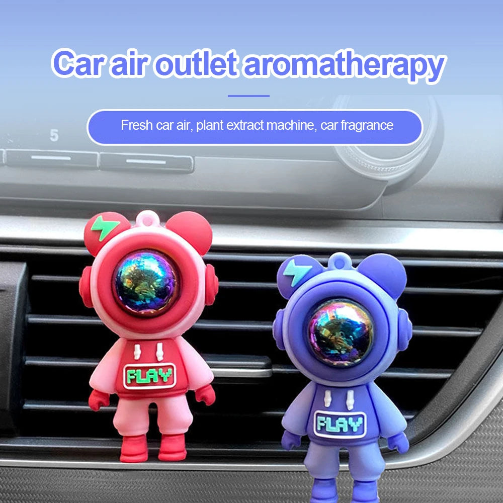 Ambientador con forma de astronauta para coche, aromaterapia, decoración interior, para salida de aire acondicionado