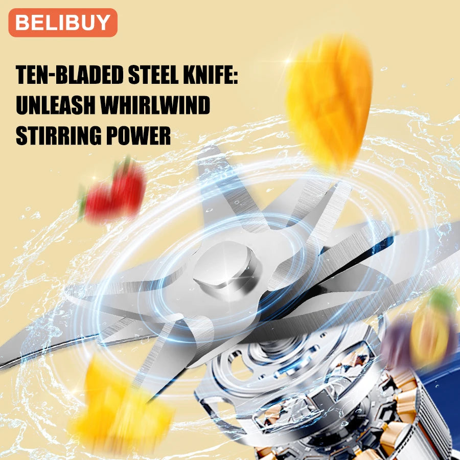 Portable 6-Blade Mini Blender