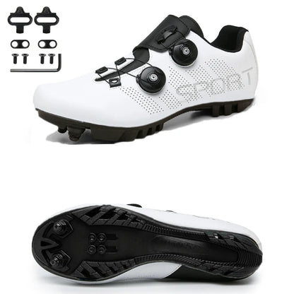 Zapatillas de ciclismo ultraligeras con autobloqueo para hombre, calzado deportivo unisex con calas SPD, para carreras y ciclismo de montaña