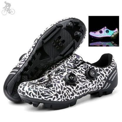 Zapatillas de ciclismo de montaña 2023 con calas para hombre y mujer, de carbono, deportivas, de velocidad, planas, SPD, para ciclismo de carretera