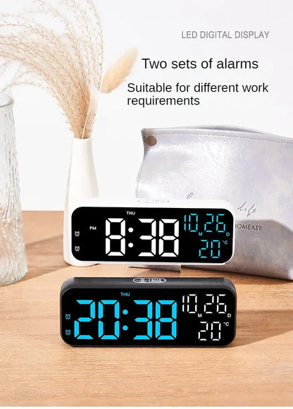 Reloj despertador digital Xiaomi Youpin con temperatura, fecha, semana, modo nocturno, reloj de mesa, 12/24 h, despertador electrónico LED de escritorio