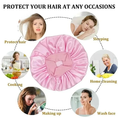 Heatless Curling Rod Satin Silk Sleeping Cap Set Headwrap Natural Curly Hair Long Hair Care Wave Sleeping Curling Styling Tool Selectia