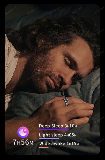 Anillo inteligente R12 2025 con pantalla táctil, carga inalámbrica, control de salud, resistente al agua hasta 5 ATM, para hombres y mujeres.