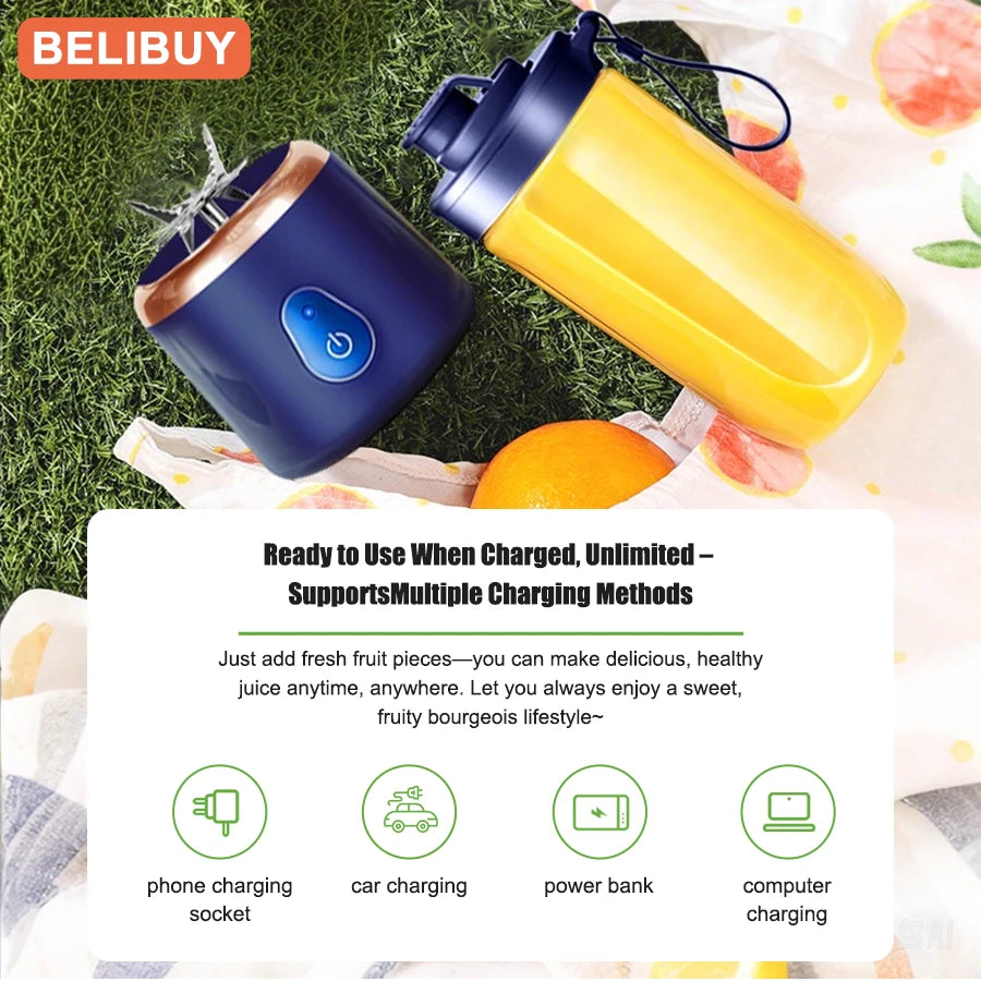 Portable 6-Blade Mini Blender