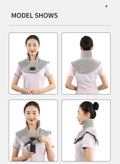 Electric Heating shoulder Neck Pad Massager USB Cervical Brace Wrap Thermal Compress Relieve Pain Fatigue Warm Back Brace Tool Selectia