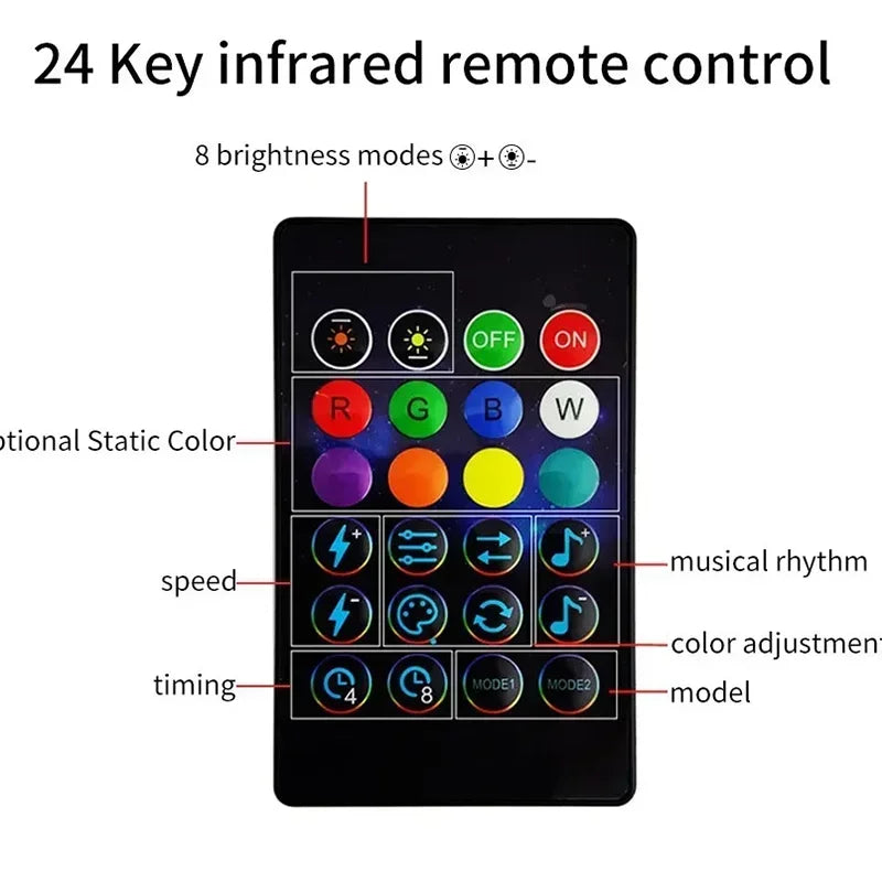 RGB Rhythm Light Smart Light Bars Gaming LED Lights DIY Color Adjustments Remote Control USB Pickup Light Desktop RGB Light Bar Selectia