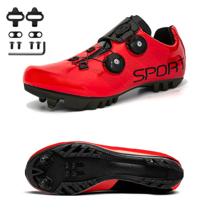 Zapatillas de ciclismo ultraligeras con autobloqueo para hombre, calzado deportivo unisex con calas SPD, para carreras y ciclismo de montaña