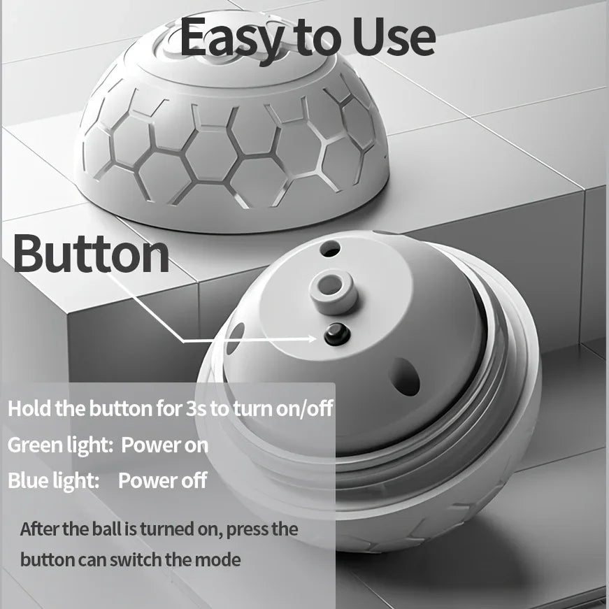 Pelota de juguete inteligente Xiaomi para perros, electrónica, interactiva, con USB, automática, con rebote y luces RGB para gatos