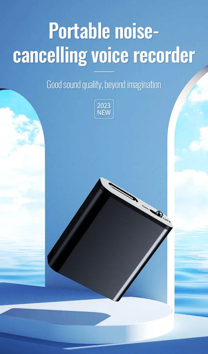 Mini grabadora de voz portátil inteligente, grabación de audio activada por voz, grabadora de sonido HD con reducción de ruido, reproductor MP3 con imán OTG