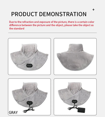 Electric Heating shoulder Neck Pad Massager USB Cervical Brace Wrap Thermal Compress Relieve Pain Fatigue Warm Back Brace Tool Selectia