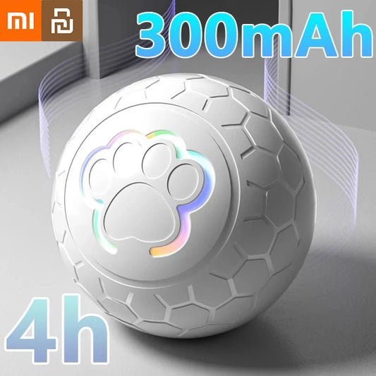 Pelota de juguete inteligente Xiaomi para perros, electrónica, interactiva, con USB, automática, con rebote y luces RGB para gatos
