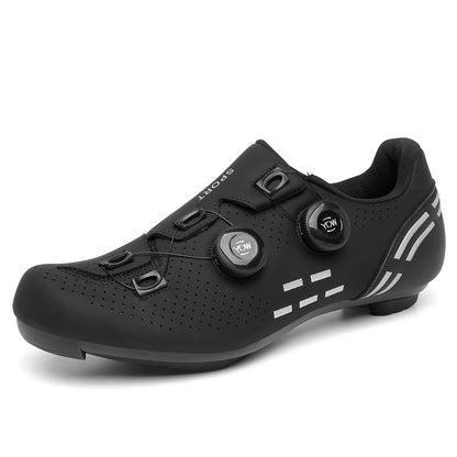 Zapatillas de ciclismo de montaña 2023 con calas para hombre y mujer, de carbono, deportivas, de velocidad, planas, SPD, para ciclismo de carretera