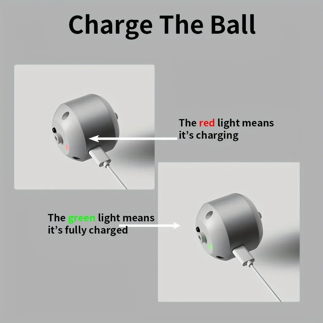Pelota de juguete inteligente Xiaomi para perros, electrónica, interactiva, con USB, automática, con rebote y luces RGB para gatos