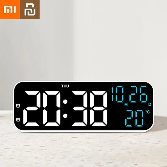 Reloj despertador digital Xiaomi Youpin con temperatura, fecha, semana, modo nocturno, reloj de mesa, 12/24 h, despertador electrónico LED de escritorio