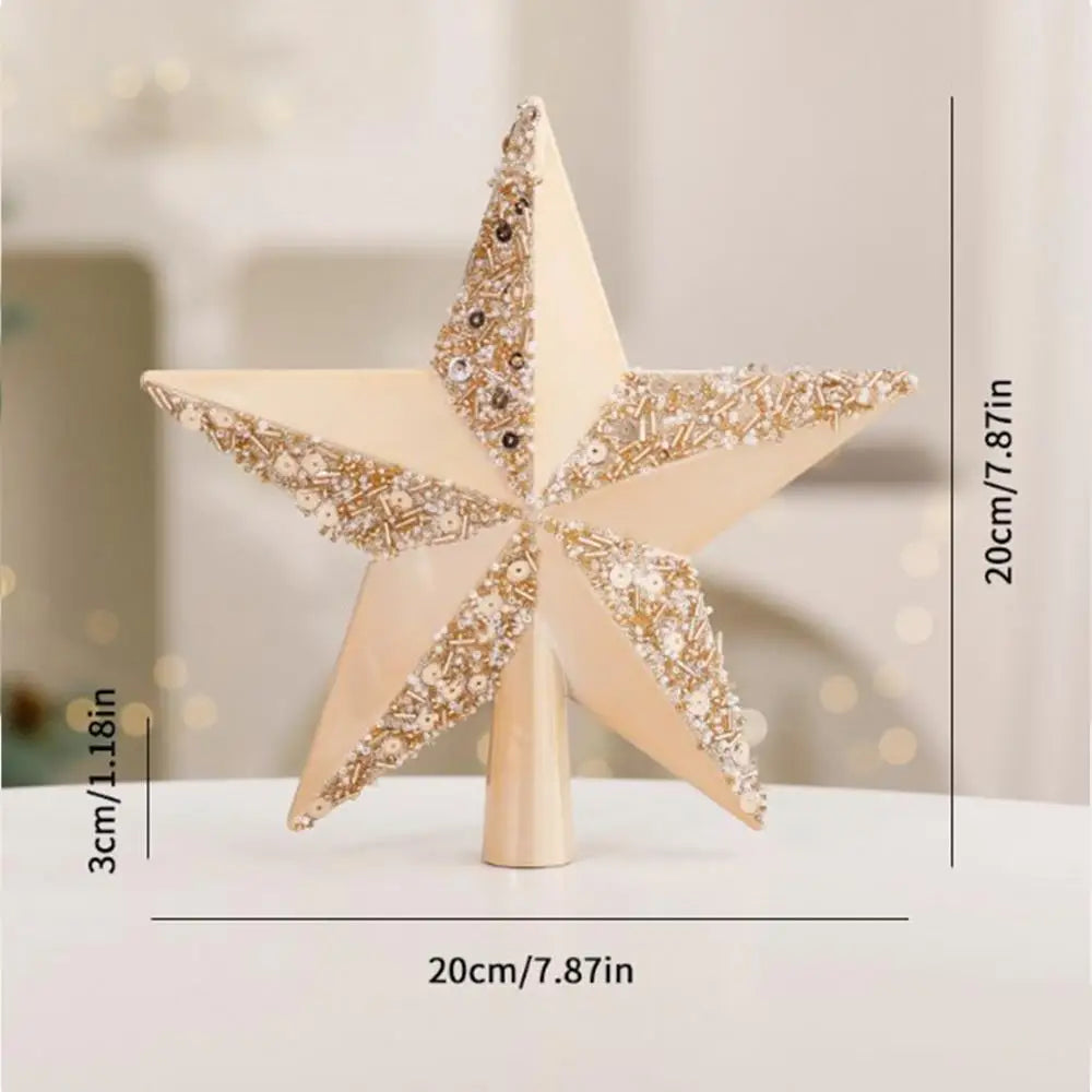 Estrella para la parte superior del árbol de Navidad, estrella 3D brillante, adorno para la parte superior del árbol, decoración navideña para el árbol de Navidad.