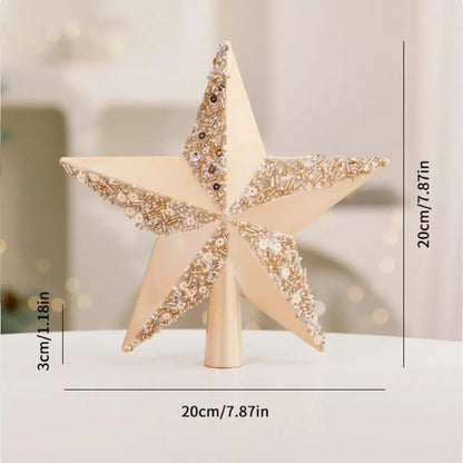 Estrella para la parte superior del árbol de Navidad, estrella 3D brillante, adorno para la parte superior del árbol, decoración navideña para el árbol de Navidad.