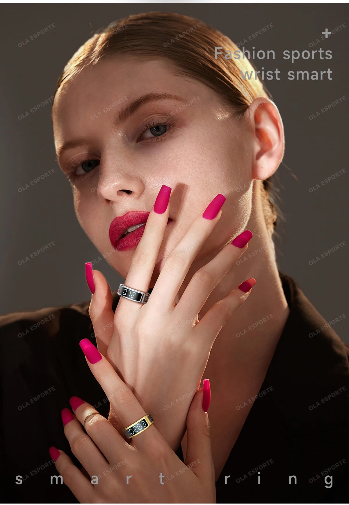 Anillo inteligente R12 2025 con pantalla táctil, carga inalámbrica, control de salud, resistente al agua hasta 5 ATM, para hombres y mujeres.