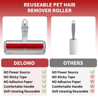 Pet Hair Remover Roller - Dog & Cat Fur Remover with Self-Cleaning Base - Efficient Animal Hair Removal Tool - Perfect for Furni Selectia