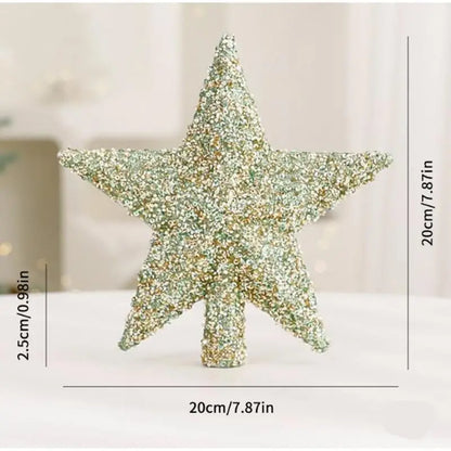 Estrella para la parte superior del árbol de Navidad, estrella 3D brillante, adorno para la parte superior del árbol, decoración navideña para el árbol de Navidad.