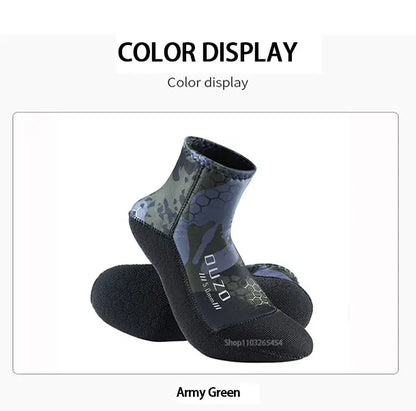 Calcetines de buceo de neopreno de 5 mm, para verano, para deportes de buceo, para surf, playa, antideslizantes, aletas de natación, resistentes a la arena y a los baños de hielo.