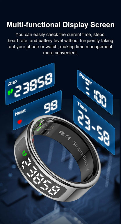 Anillo inteligente Xiaomi R12 con pantalla táctil, resistente al agua hasta 5 ATM, Bluetooth, control de gestos, carga inalámbrica, deportivo