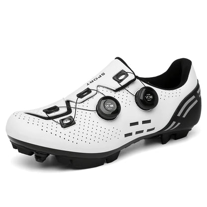 Zapatillas de ciclismo de montaña 2023 con calas para hombre y mujer, de carbono, deportivas, de velocidad, planas, SPD, para ciclismo de carretera