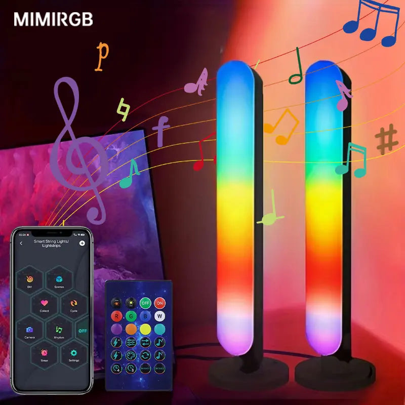 RGB Rhythm Light Smart Light Bars Gaming LED Lights DIY Color Adjustments Remote Control USB Pickup Light Desktop RGB Light Bar Selectia