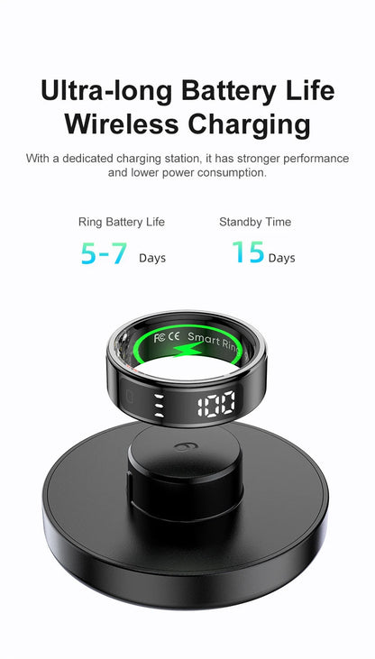 Anillo inteligente Xiaomi R12 con pantalla táctil, resistente al agua hasta 5 ATM, Bluetooth, control de gestos, carga inalámbrica, deportivo