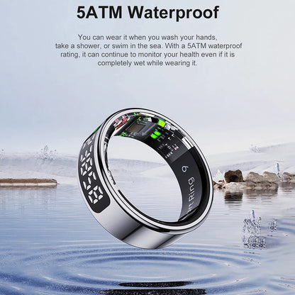 Anillo inteligente Xiaomi R12 con pantalla táctil, resistente al agua hasta 5 ATM, Bluetooth, control de gestos, carga inalámbrica, deportivo