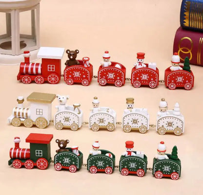 Wooden Christmas Train Ornament