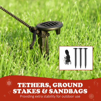 Christmas Inflatable Santa & Penguin in Candy Stocking (LED)