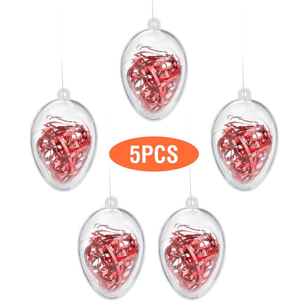 Transparent DIY Christmas Ornament Balls (5 Pieces)