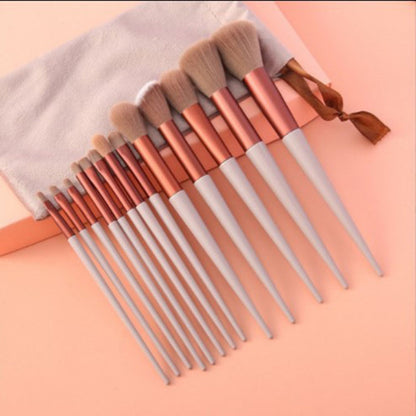 Juego de 13 brochas de maquillaje, corrector, rubor, sombra de ojos, iluminador, base, herramientas de belleza cosméticas.