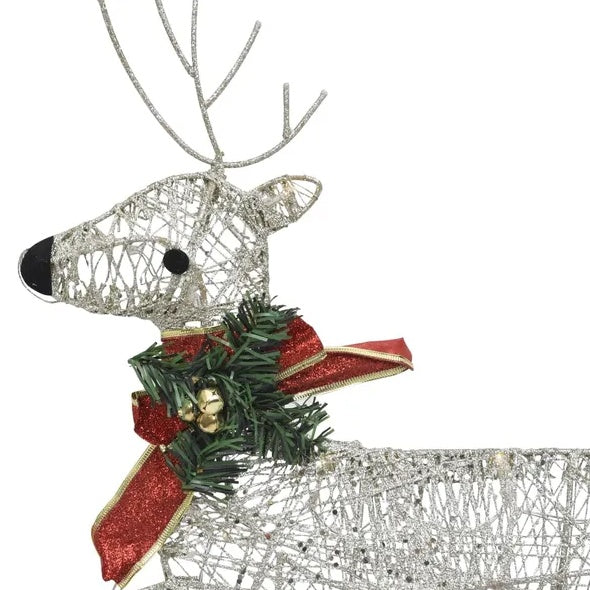 Reindeer & Sleigh Christmas Decoration with 60 LEDs