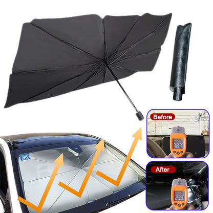 Parasol plegable para parabrisas de coche, protección UV, aislamiento térmico, cubierta para ventana delantera, protector interior, gadgets de verano