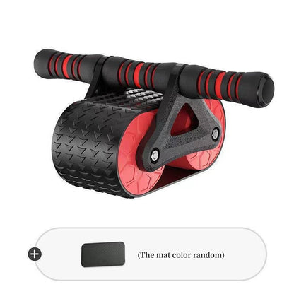 Ejercitador abdominal de doble rueda, con rebote automático, rodillo para abdominales, gimnasio, deportes