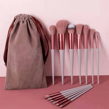 Juego de 13 brochas de maquillaje, corrector, rubor, sombra de ojos, iluminador, base, herramientas de belleza cosméticas.