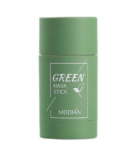Mascarilla limpiadora de té verde, barra de arcilla, control de grasa, antiacné, blanqueadora, mascarilla de algas marinas, cuidado de la piel