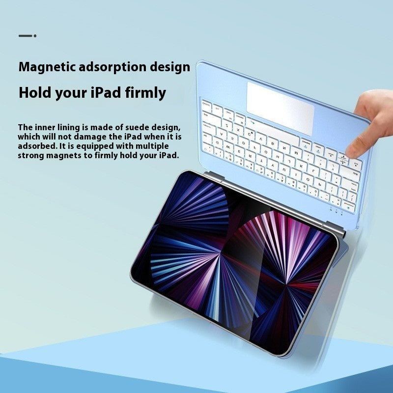 Teclado de control mágico de suspensión para tableta, cubierta protectora de succión magnética integrada para tablet.