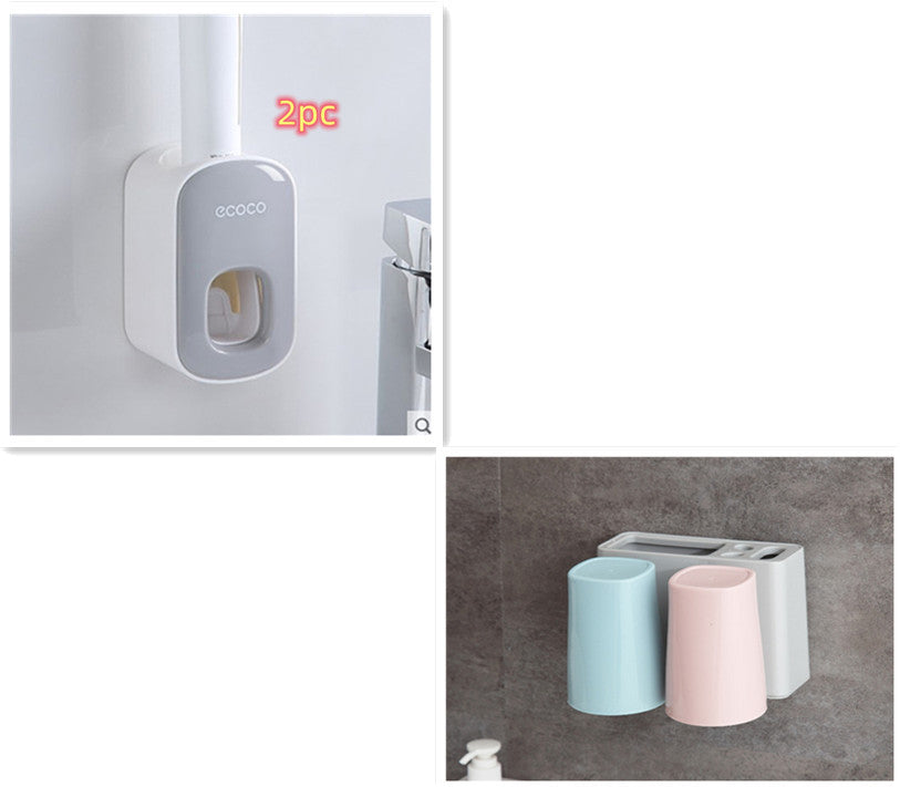 Wall-Mounted Automatic Toothpaste Dispenser Set
