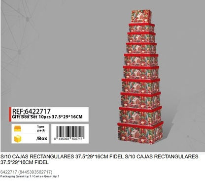 Juego De Cajas De Regalo De Navidad 10 Piezas