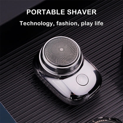 Mini afeitadora facial inalámbrica portátil, recargable por USB, eléctrica, en seco y húmedo, sin dolor, tamaño pequeño, para hombres.