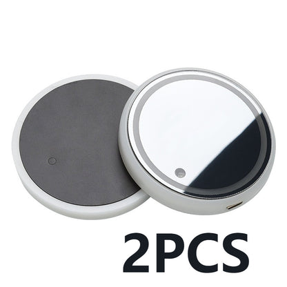 Posavasos colorido con luz LED, posavasos con carga solar y USB, antideslizante, luz ambiental para coche, automático.