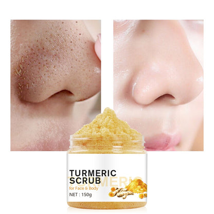 Exfoliante de cúrcuma suaviza el cuidado corporal irritado