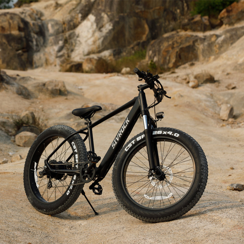 Bicicleta eléctrica profesional para adultos, 26 x 4 pulgadas, neumáticos anchos, motor de 1000 W, 48 V, 15 Ah, para trail, excursiones y desplazamientos diarios, con certificación UL y GCC.