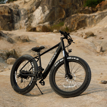 Bicicleta eléctrica profesional para adultos, 26 x 4 pulgadas, neumáticos anchos, motor de 1000 W, 48 V, 15 Ah, para trail, excursiones y desplazamientos diarios, con certificación UL y GCC.