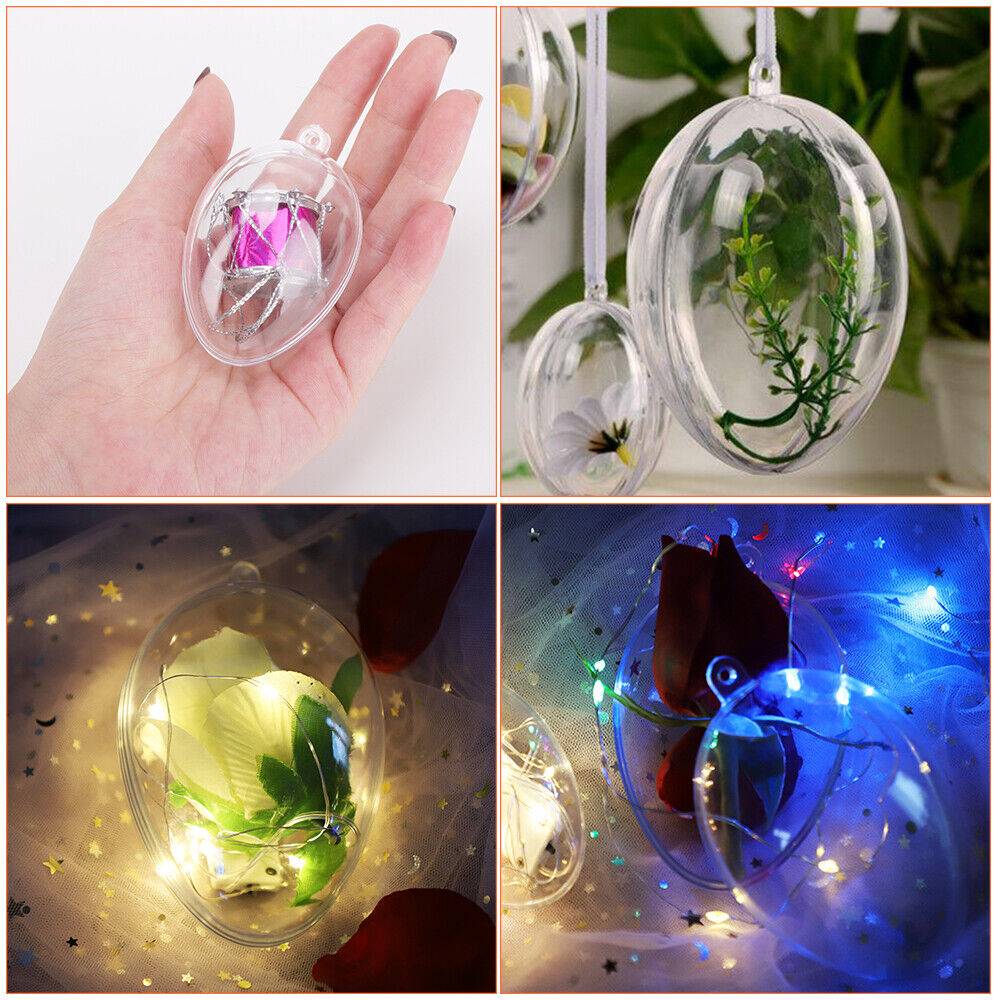 Transparent DIY Christmas Ornament Balls (5 Pieces)